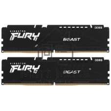 Оперативная память Kingston Fury Beast, DDR5, 32GB (1x32 GB), 6000 MHz, CL36, DIMM, радиатор, черный
