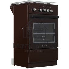 Плита газовая De Luxe 5040.32Г (КР) ЧР 014 коричневый, конфорок 4 шт, духовка 46 л, 50 см x 85 см x 50 см