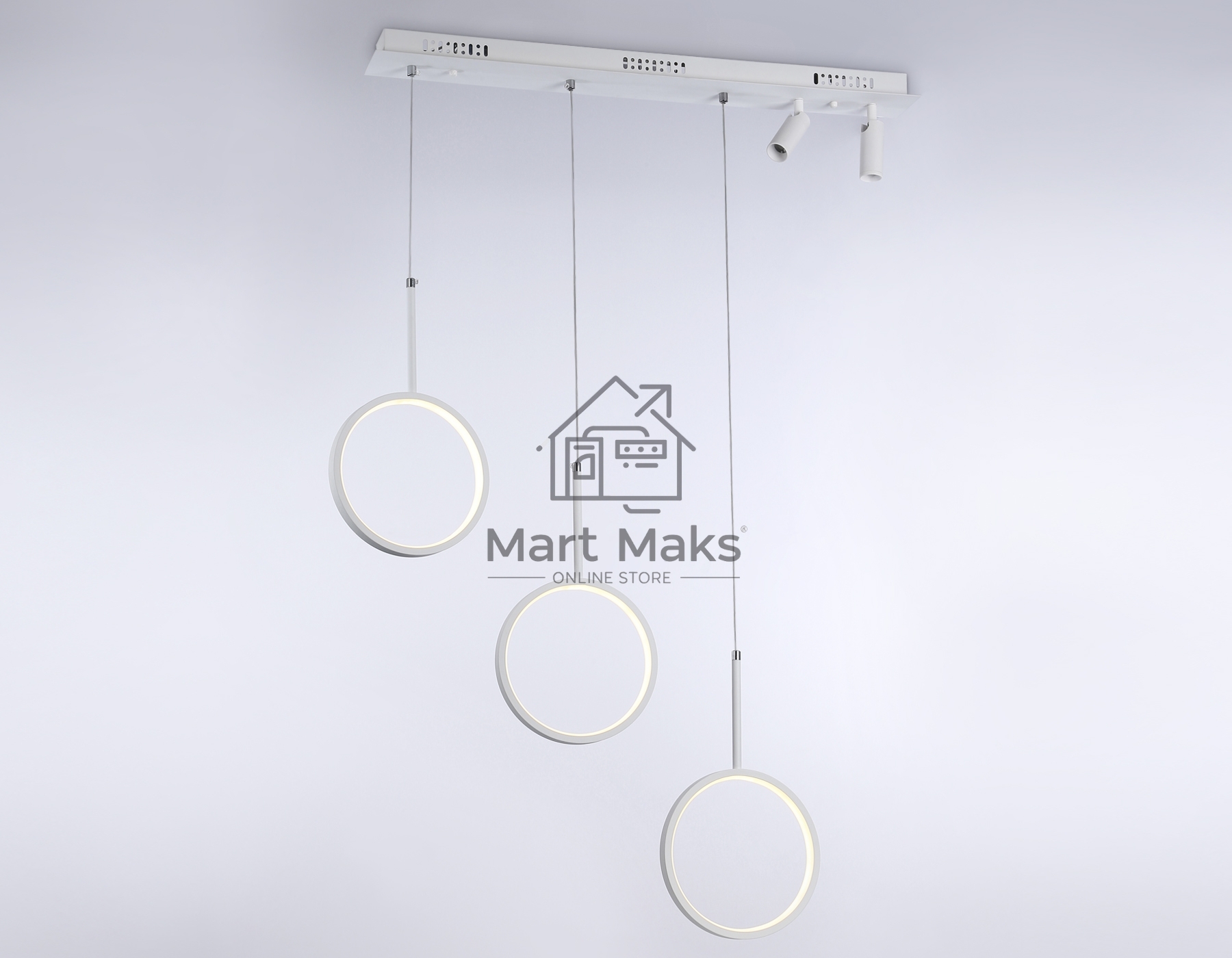 Светильник Ambrella light FL5277/3+2 WH белый 59W 3000K/4200K/6400K+4200K 800*200*1200 (ПДУ ИК)