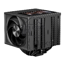 Кулер для процессора PCCooler RZ820 Display BK (290W, 4-pin PWM, LED, 169mm, Al/Cu, 8x6mm, 1x140mm + 1x150mm, 71.9/78.7CFM, 27.1/35.8dBA, 1500/2500RPM, S: 1851/1700/1200/115X/20XX, AM5/AM4, black)