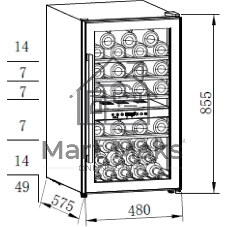 Винный холодильник Weissgauff WWC-49 DB DualZone