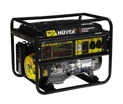 Электрогенератор бензиновый Huter DY8000L, 6.5 кВт, 91 дБ, 69.8 кг