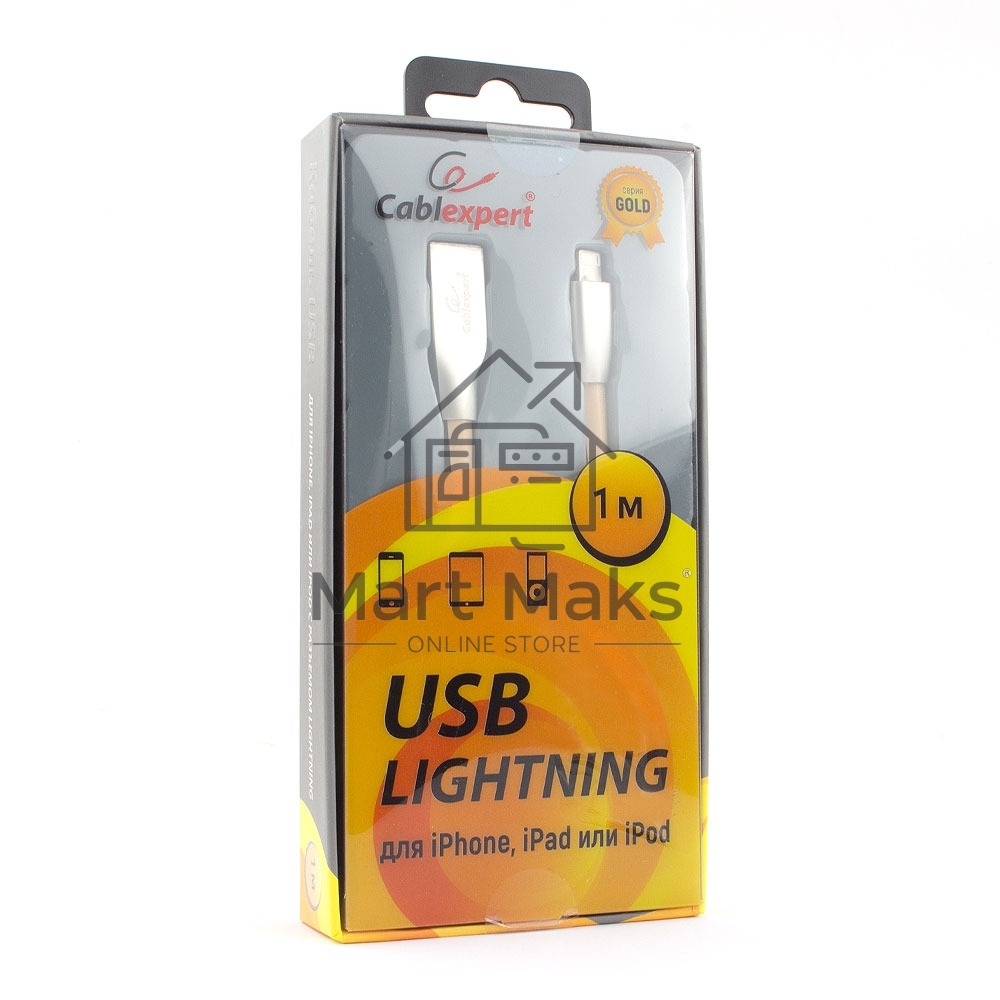 Кабель Cablexpert для Apple CC-G-APUSB01Gd-1M, AM/Lightning, серия Gold, длина 1м, золотой, блистер