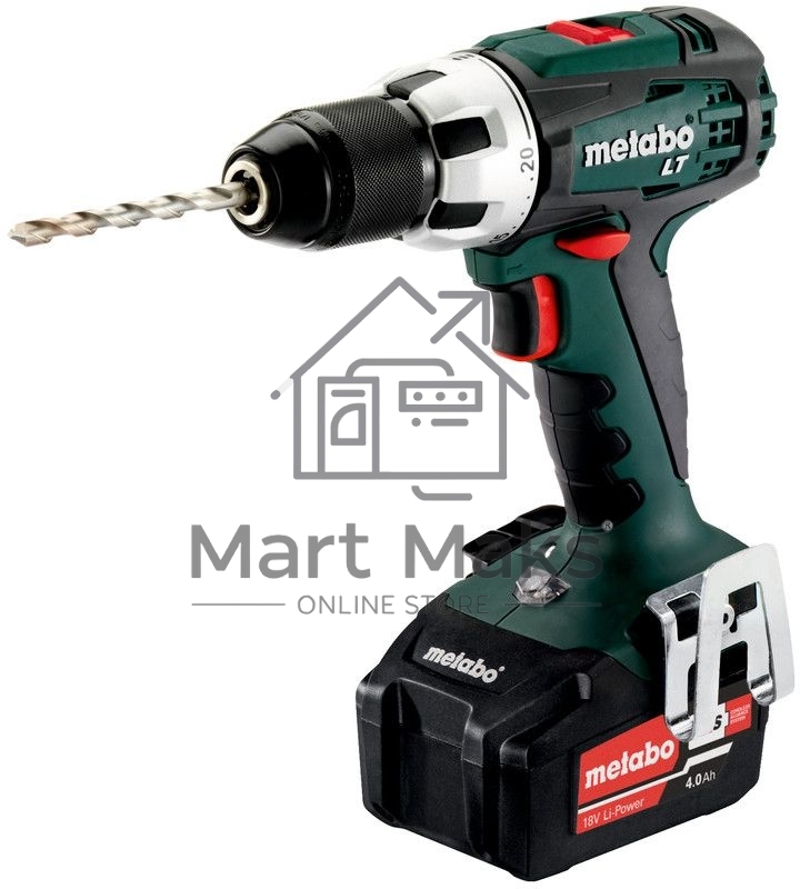 Дрель-шуруповерт Metabo BS 18 LT, 18 В, 4 Ач, 60 Нм, бесщеточный