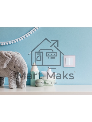 Выключатель 2-клавишный 10AX 250В белый