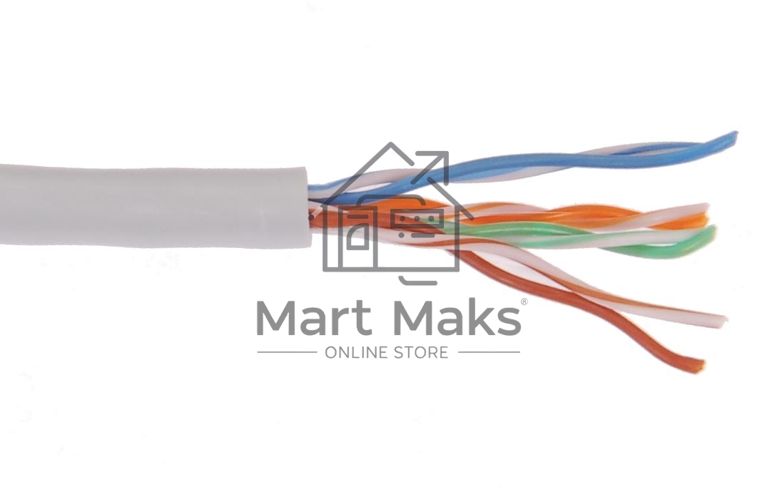 Кабель связи ITK витая пара U/UTP, кат.6, 4 пары 23AWG solid, 305м, ПВХ, серый