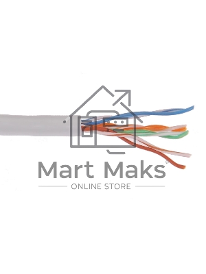 Кабель связи ITK витая пара U/UTP, кат.6, 4 пары 23AWG solid, 305м, ПВХ, серый