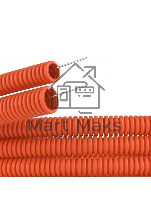 Труба гофрированная из ПНД с зондом ø 40 мм, оранжевая (15 м/уп.) Rexant