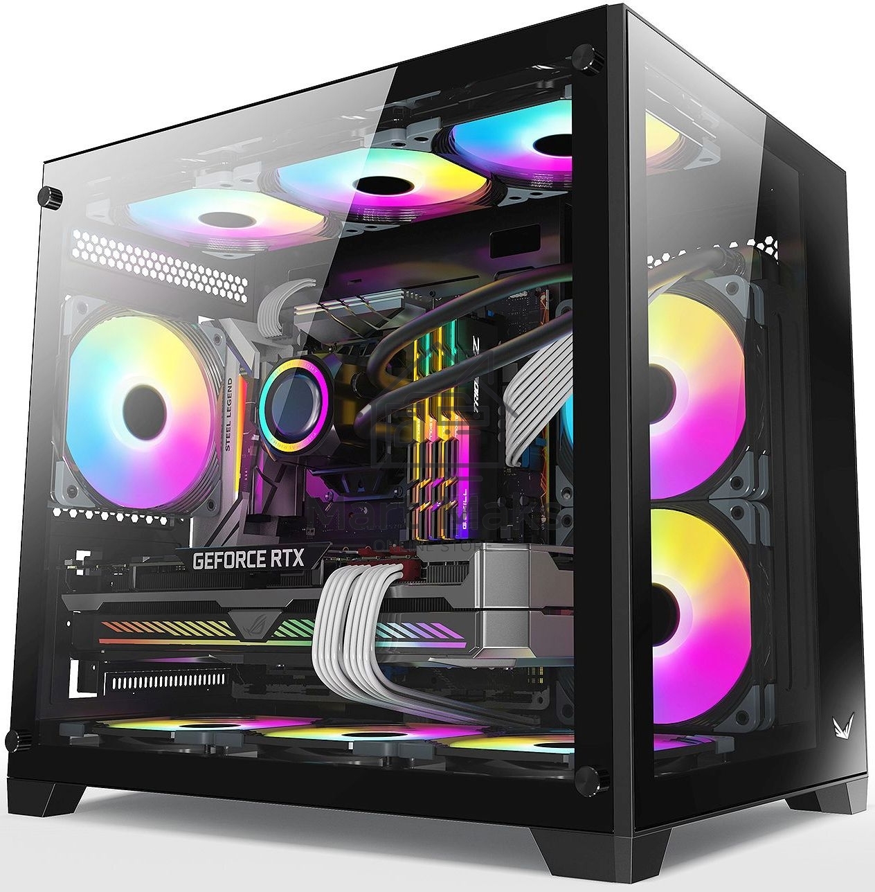 Компьютерный корпус AeroCool / Formula Crystal Z5 черный без БП mATX 1x120mm 2xUSB2.0 1xUSB3.0 audio bott PSU