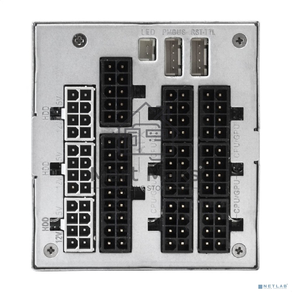 Серверный блок питания 2U Redundant 2x800W ExeGate EX292322RUS Industrial-RTS800 (APFC, КПД 94% (80 PLUS Platinum), 4 cm fan, 24pin, 2x(4+4)pin, 2PCIe, 2SATA, 6IDE, Cable Management)