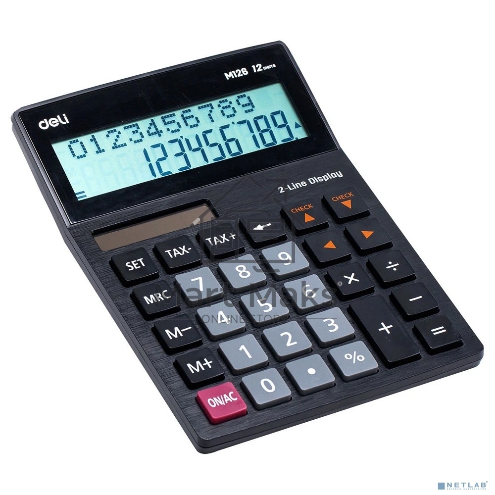 Калькулятор настольный Deli EM126 черный 12-разр.