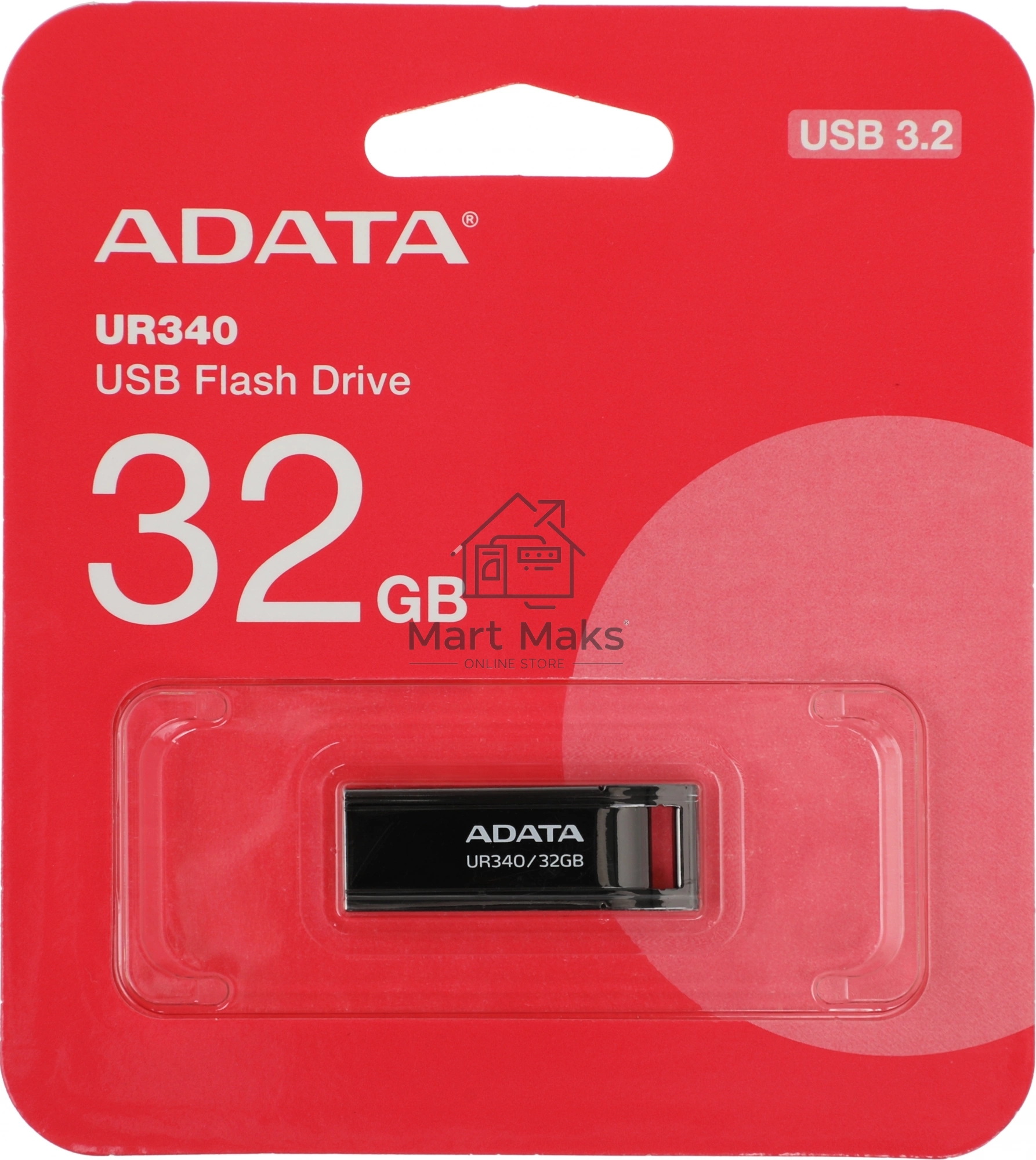 Флешка USB R/W ADATA 32Gb UR340 AROY-UR340-32GBK USB3.2 черный