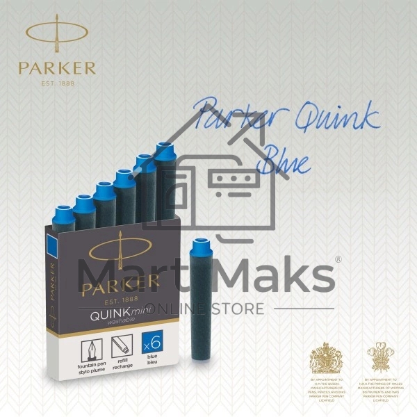 Картридж Parker Quink Z17 Mini (CW1950409) синие чернила, для ручек перьевых (6шт)