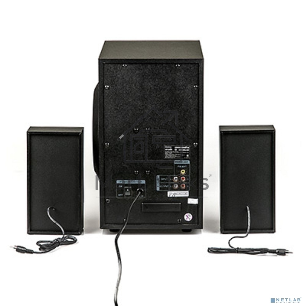 Колонки Dialog Progressive AP-240B BLACK - акустические колонки 2.1, 50W+2*10W RMS, Bluetooth, USB+SD reader