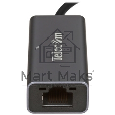 Кабель-переходник USB 3.0 (Am) --> LAN RJ-45 Ethernet 1000 Mbps, Aluminum Shell,Telecom TU312M