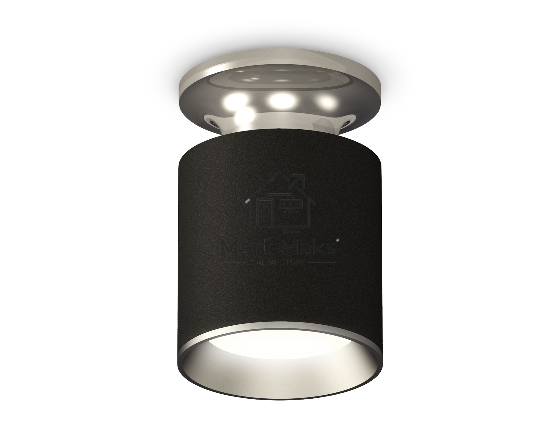 Светильник Ambrella Light XS6302120 SBK/PSL черный песок/серебро полированное MR16 GU5.3 (N6903, C6302, N6104)