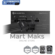 Блок питания RAIJINTEK AMPERE II 1000W, 1000Вт, 80+ Platinum, 120мм, модульный, черный