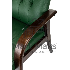 Кресло Бюрократ T-9928WALNUT-CF зеленый, кожа