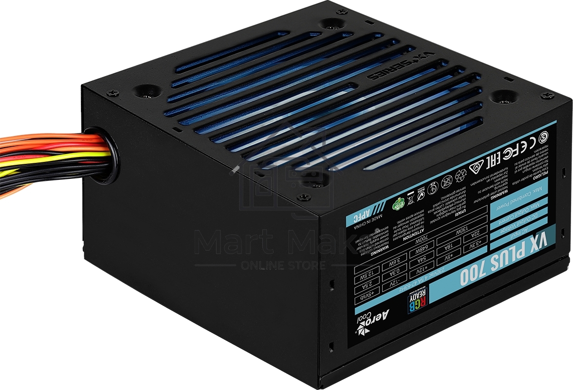 Блок питания Aerocool / Formula VX-700 PLUS RGB, 700Вт, 120мм, черный