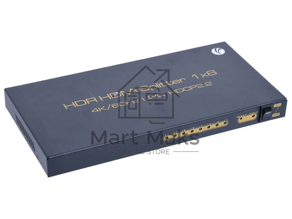 Разветвитель VCOM HDMI Spliitter 1=>8 2.0v, <DD428>