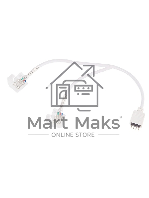 Коннектор соединительный (2 разьема) для RGB светодиодных лент шириной 10 мм и контроллеров, длина 30 см LAMPER