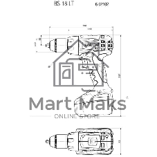 Дрель-шуруповерт Metabo BS 18 LT, 18 В, 4 Ач, 60 Нм, бесщеточный