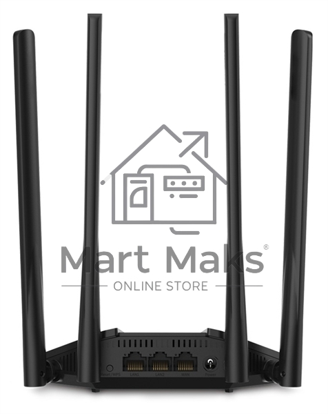 Wi-Fi роутер MERCUSYS MR30G, Wi-Fi 5, AC1200, 2.4/5ГГц, 2 LAN, черный