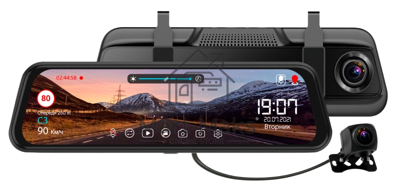 Видеорегистратор TrendVision MR-810 GT черный 1080x1920 1080p 140гр. GPS MSTAR 8336N
