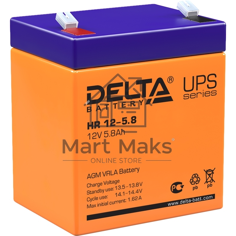 Батарея Delta HR 12-5.8 (12V, 5.8Ah)