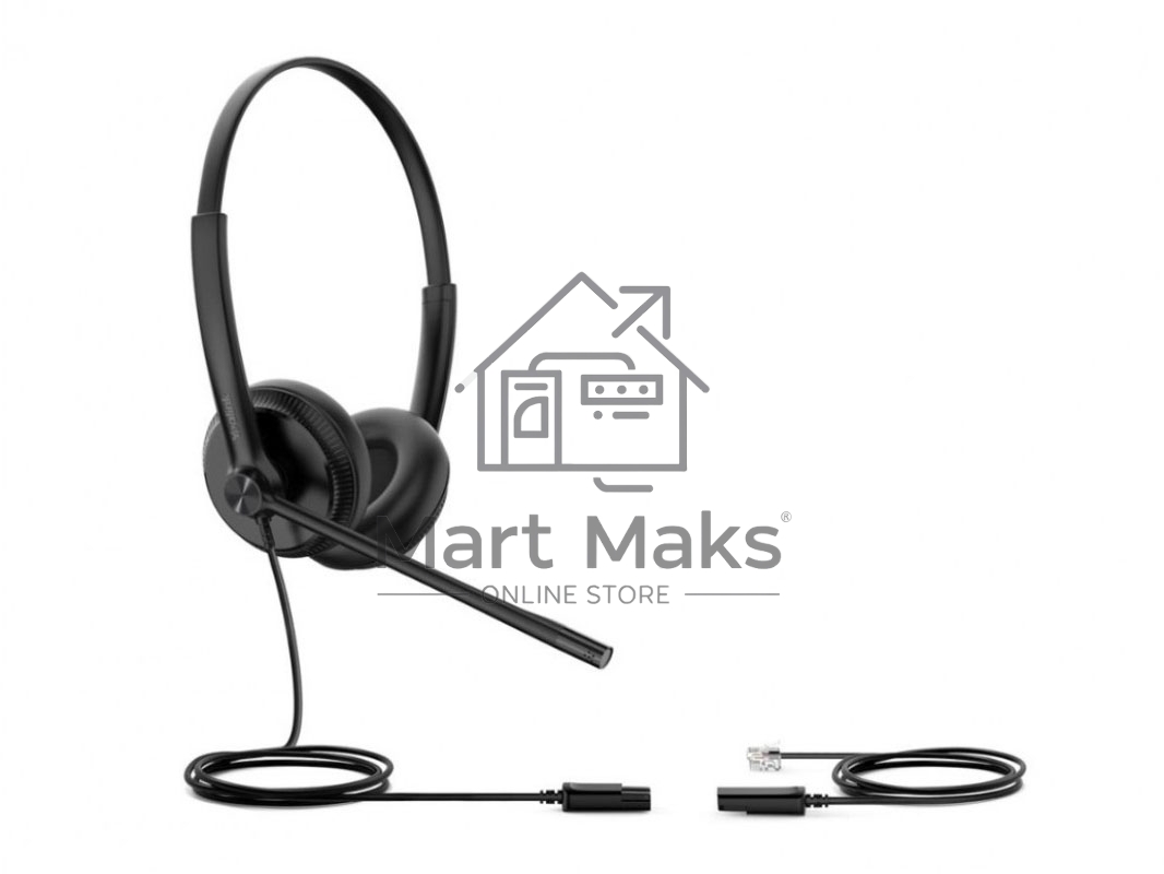 Гарнитура YEALINK YHS34 Lite Dual Дуо, Проводная, HD звук, QD, RJ9, шт