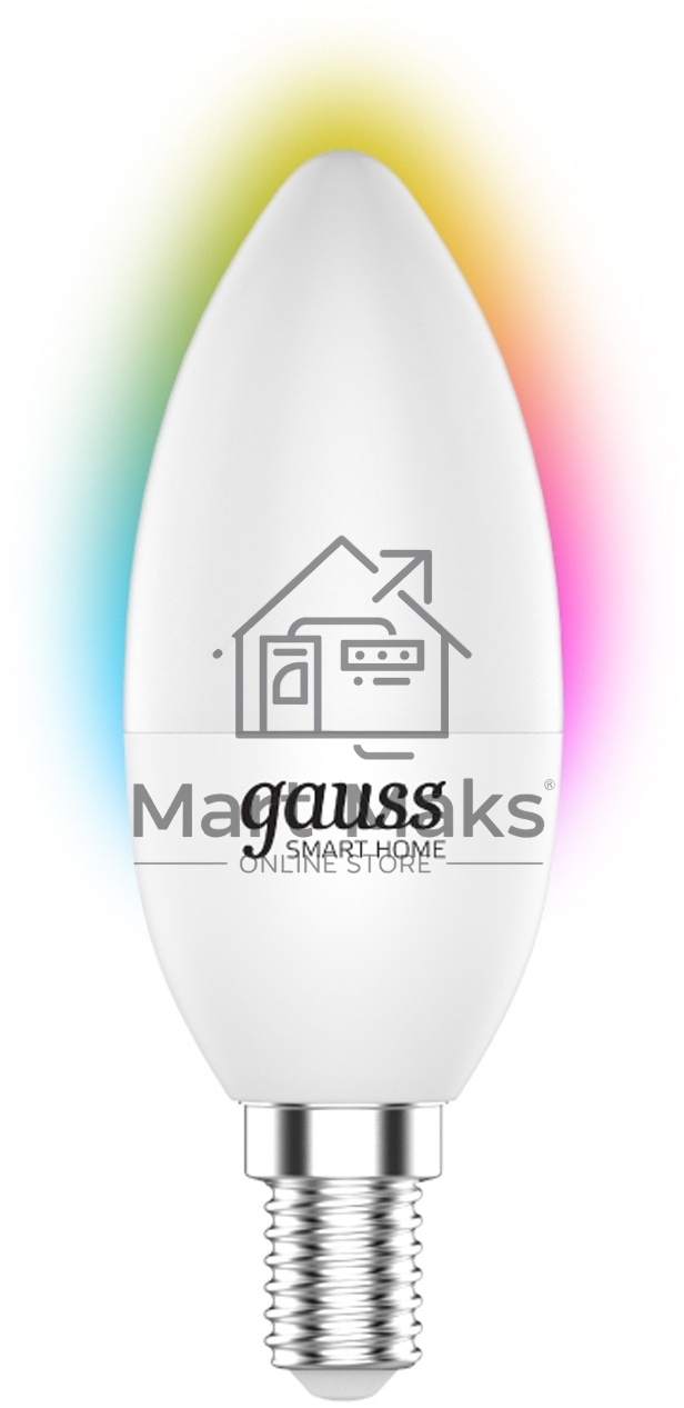 Лампа Светодиодная Gauss Smart Home RGBW E14 C37 5 Вт 2700-6500K 1/10/100
