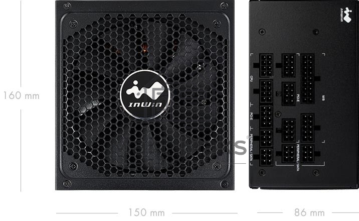 Блок питания Inwin / Powerman P125 IW-PS-P1250W, 1250Вт, 80 PLUS Gold, 135мм, модульный, черный