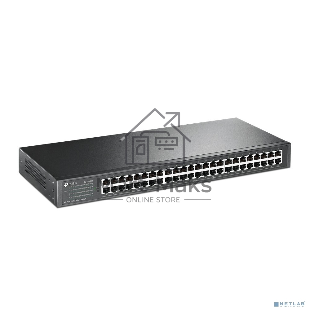 Коммутатор TP-Link SMB TL-SF1048 48-port 10/100M Switch, 48 10/100M RJ45 ports, 1U 19-inch rack-mountable steel case