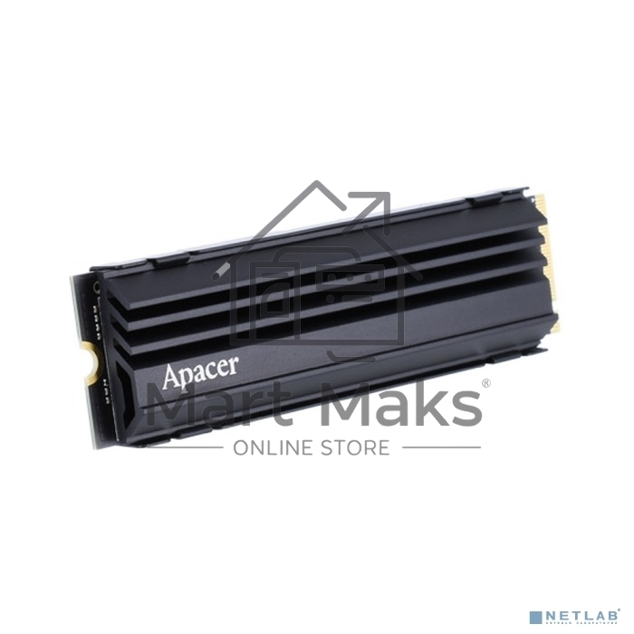 Накопитель SSD Apacer AS2280Q4U, 512 Gb, PCIe 4.0 x4, M.2 2280, NVMe v1.4, R/W 7000/3000, с радиатором