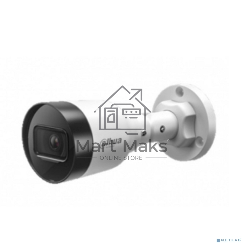 Уличная цилиндрическая IP-видеокамера DAHUA DH-IPC-HFW1230S1P-0280B-S6 2Мп, 1/2.8” CMOS, объектив 2.8мм, детектор человка, ИК-подсветка до 30м, IP67, корпус: металл, пластик