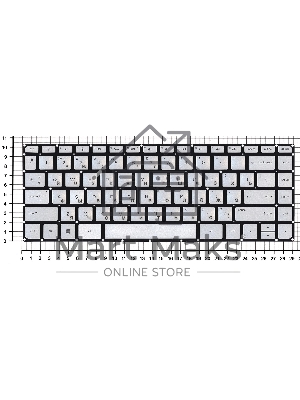 Клавиатура для ноутбука HP 14-AB 14-AL серебристая с подсветкой