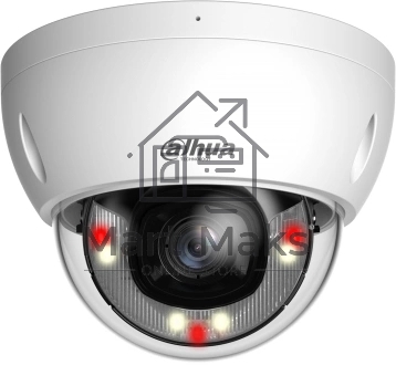 Уличная купольная IP-видеокамера DAHUA DH-IPC-HDBW2449EP-S-IL-0360B Smart Dual Light с ИИ 4Мп, 1/2.9” CMOS, объектив 3.6мм, видеоаналитика, ИК до 30м, LED до 30м, IP67, корпус: металл