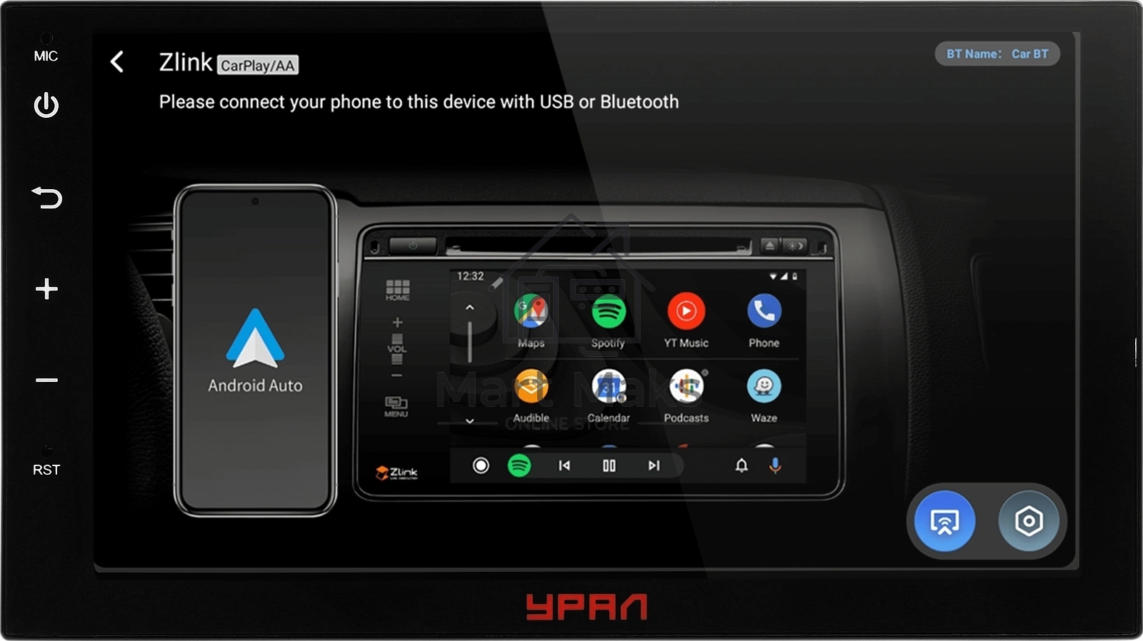 Автомагнитола Ural АМС ШТОРМ 71, 2DIN 4x50Вт 2000Mb Android 12 WiFi 2.5