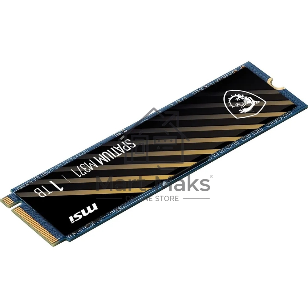 Накопитель SSD MSI Spatium M371, 1ТБ, M.2 2280, PCIe 3.0 x4, NVMe, M.2