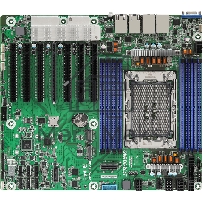Серверная материнская плата ASRock GNRD8-2L2T, 1xE2 (LGA 4710), встроен в процессор, 8xDDR5, 0xSATA, 2xM.2, 7xPCIe 5.0 x16, 1xVGA, 2x1Gb LAN, 2x10Gb LAN, IPMI, 2xUSB-A 5Gbps, SSI CEB