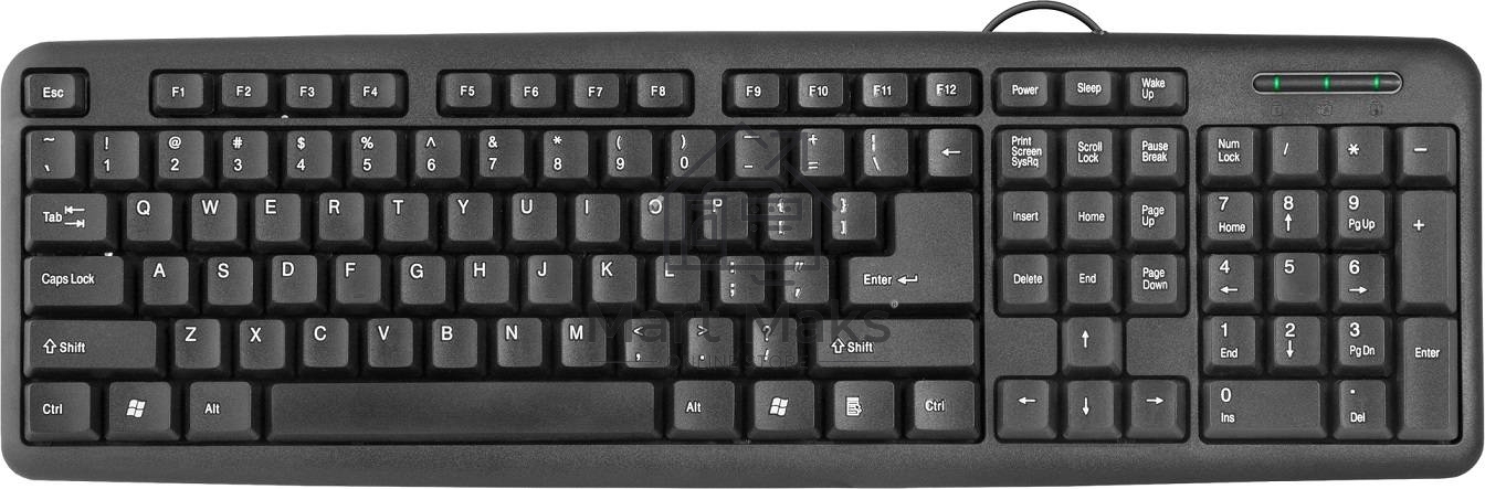 Клавиатура Defender HB-420 проводная, USB, черный