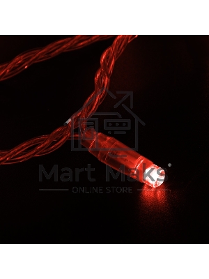 Гирлянда Neon-night Нить 10м, с эффектом мерцания, прозрачный ПВХ, 24В, Красный