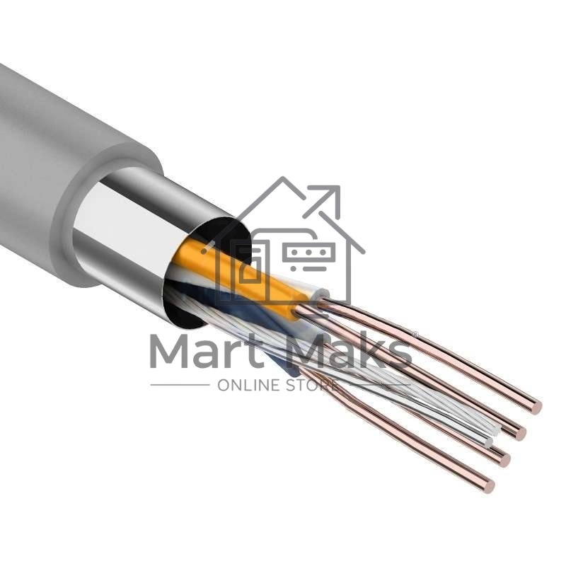 Кабель витая пара F/UTP кат.5E 2х2х24AWG solid CU PVC сер. (м) Rexant 01-0122