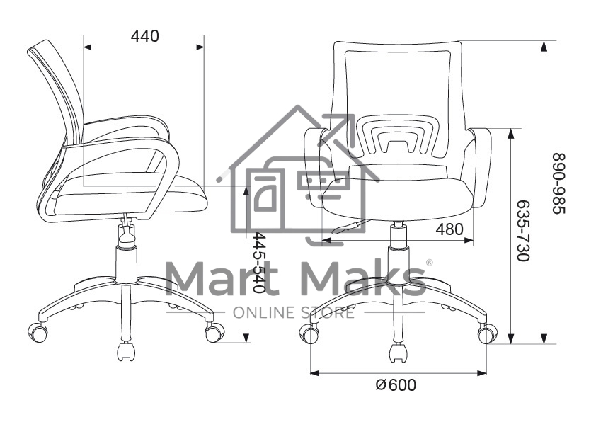 Кресло компьютерное Бюрократ CH-W695NLT TW-03A TW-18 салатовый, крестовина пластик, пластик белый