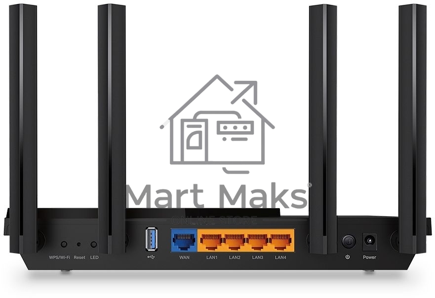 Роутер беспроводной TP-Link Archer AX55 AX3000 10/100/1000BASE-TX черный