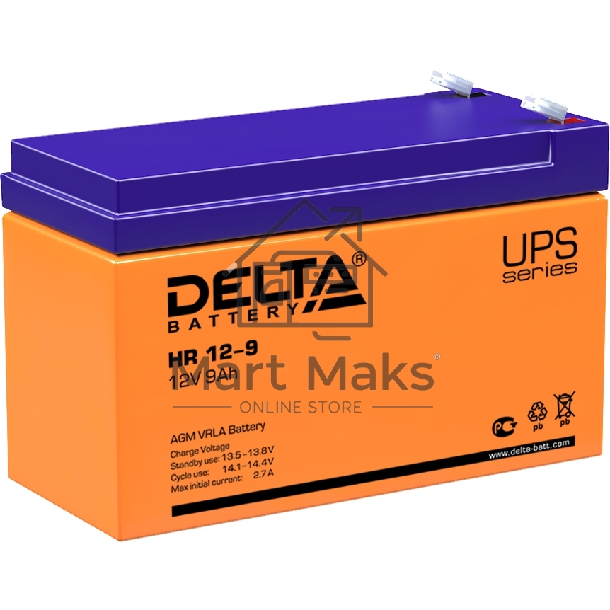 Батарея Delta HR 12-9 (12V, 9Ah)