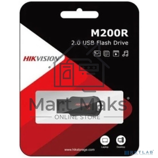 Флешка USB R/W R/W Hikvision 16Gb HS-USB-M200R/16G USB2.0 черный