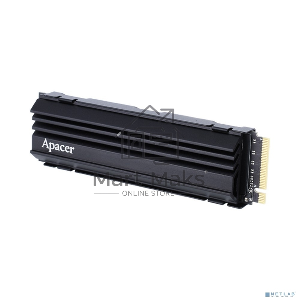 Накопитель SSD Apacer AS2280Q4U, 512 Gb, PCIe 4.0 x4, M.2 2280, NVMe v1.4, R/W 7000/3000, с радиатором