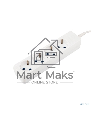 Удлинитель PROconnect 4 гнезда, 5 м, 3х0.75 мм², с/з, белый