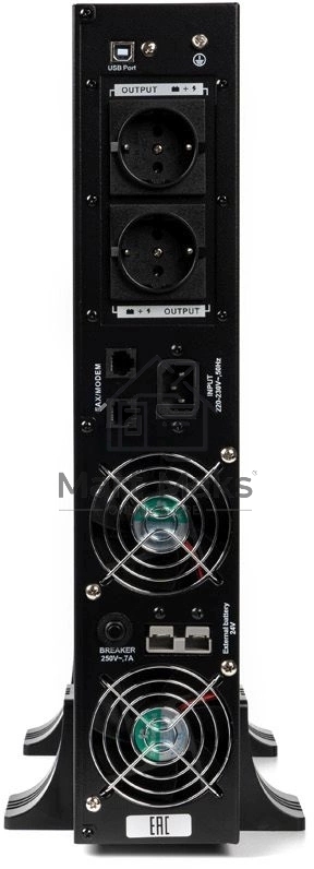 Источник бесперебойного питания Бастион RAPAN-UPS 3000-RACK-IN-4X9 Line-interactive, 3000ВА/2100Вт, USB, 2х EURO, АКБ 4x 9Ah, подкл АКБ блоков (8938)